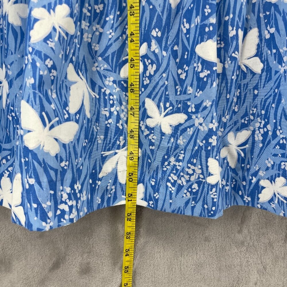 Hilda Hawaii Vintage 70s Butterfly Floral MuuMuu Midi Dress Aloha - Picture 13 of 16
